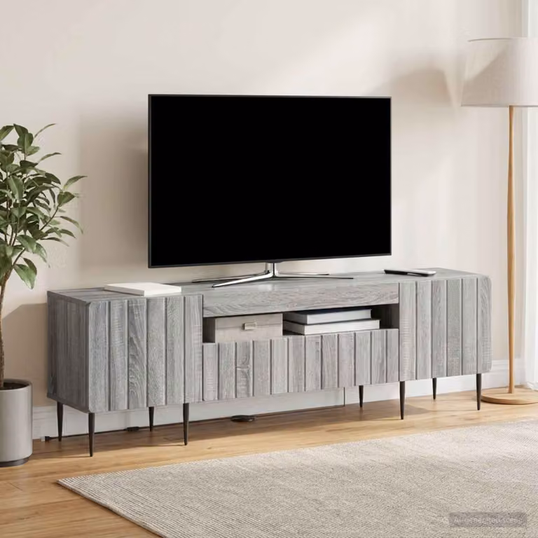 Mobile TV LED vidaXL ZWOLLE grigio Sonoma L: 153 cm, P: 35 cm, H: 43 cm