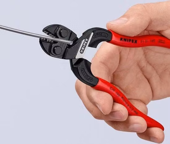 Pinza taglia cavi compatta con rivestimento in plastica, Nero, 160 mm