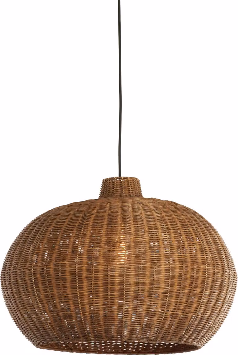 Lampada a sospensione - marrone - Melzor - rattan - Ø 55cm - E27 - 2994083 - Light & Living