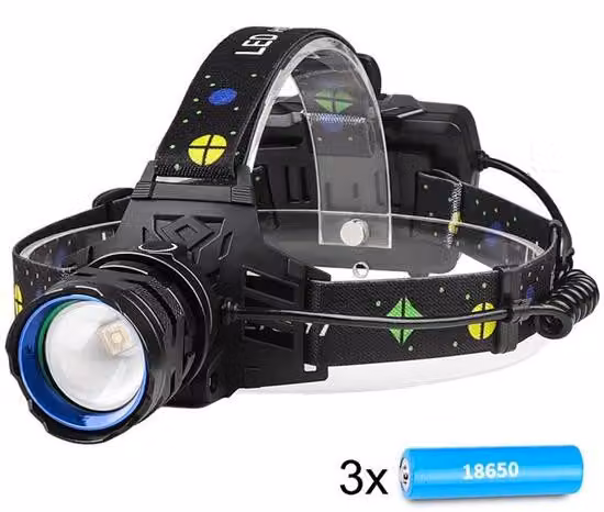Lampada a LED per la pesca notturna, ricarica USB, impermeabile, zoom