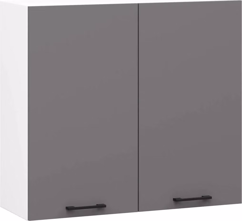 Mobile cucina superiore 80 cm VERMINA - bianco / grigio