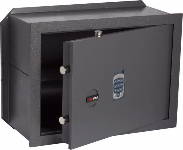Cassaforte da muro elettronica Cisa in acciaio grigio L/P/H: 49 x 36 x 30 cm