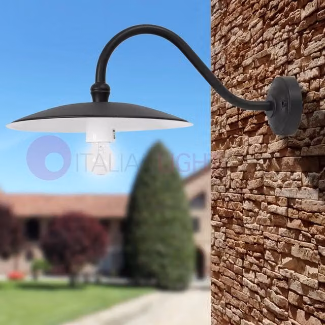 Torriola Applique da parete per esterno in metallo con luce LED, L: 62.4 cm, d: 36 cm – 1