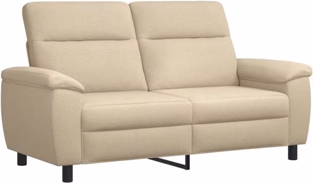 Divano moderno beige vidaXL con struttura in metallo e rivestimento in tessuto L/P/H: 178 x 90 x 95 cm