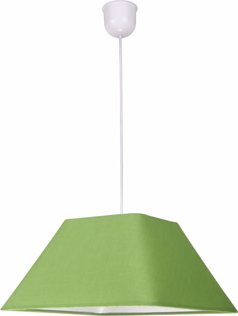 Lampada a sospensione ROBIN bianco-verde 1xE27x60W in tessuto, dimensioni: 95x35x35 cm, IP20, Candellux