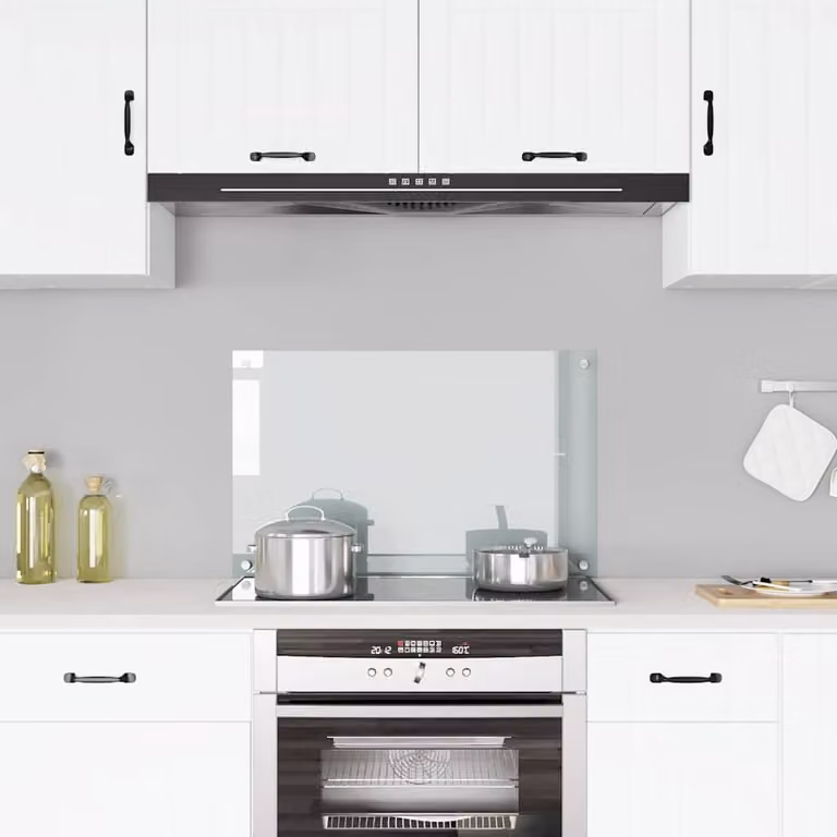 Paraschizzi per Cucina vidaXL in Vetro Temperato Trasparente L: 80 cm, H: 50 cm