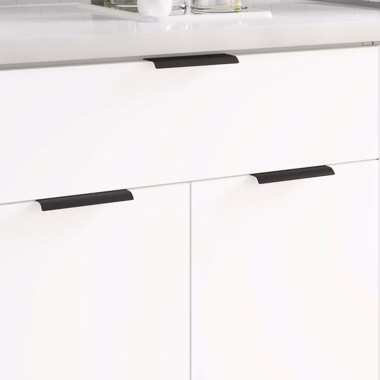 Manico ad arco vidaXL in alluminio nero opaco L/P/H: 12,05 x 3,96 x 1,7 cm