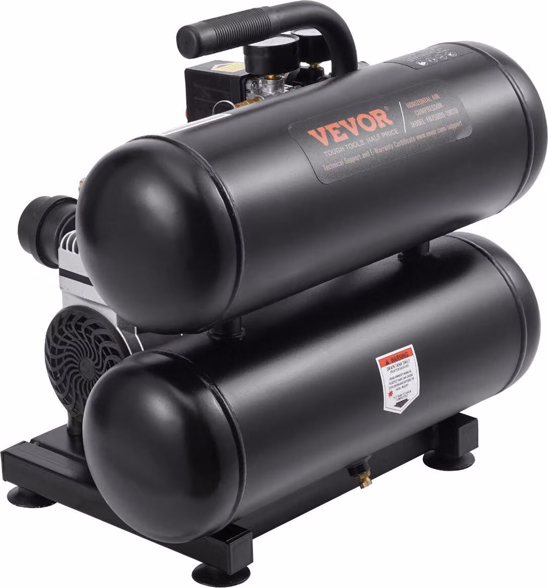 Compressore d'aria compressore portatile compatto senza olio 4,6 galloni 90 PSI