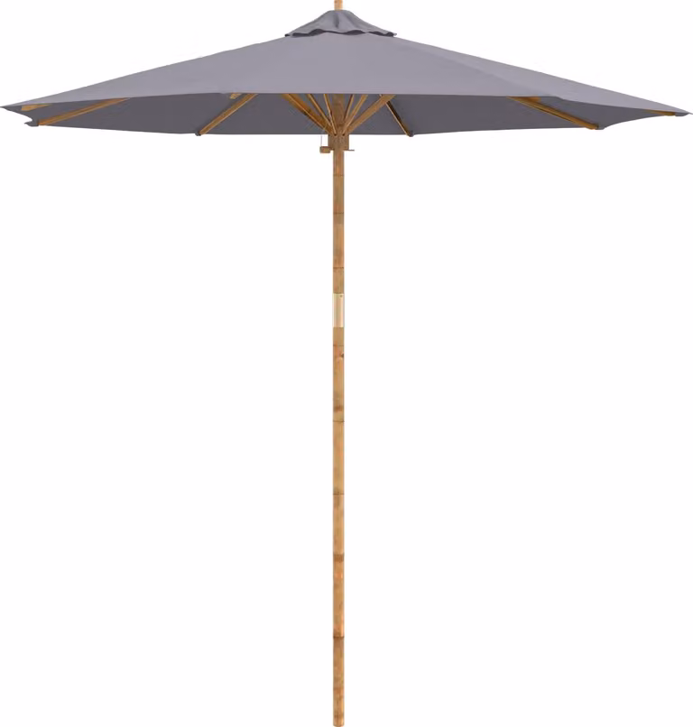 Ombrello da giardino Grigio scuro Ø 240 x 260 cm Bambù