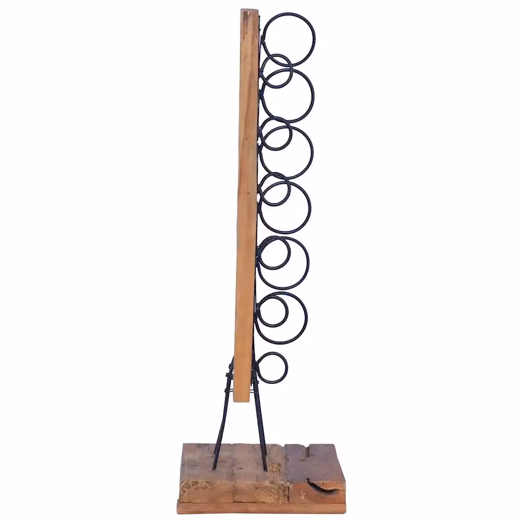 Cantinetta per 6 bottiglie vidaXL in legno di teak marrone L: 35 cm, P: 35 cm, H: 100 cm – 2