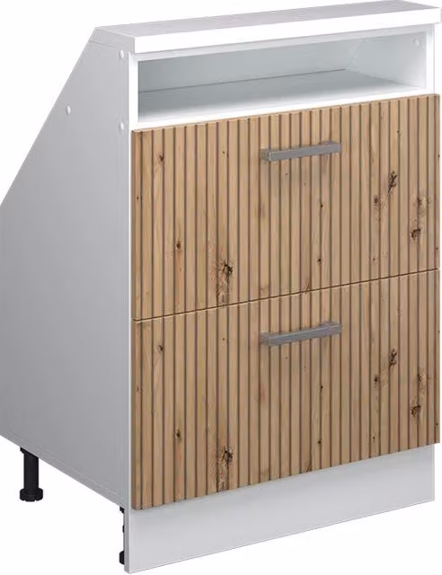 Mobile sottotetto Vicco Rion in rovere e bianco con cassetti e ripiani aperti L/P/H: 60 x 46 x 83.8 cm – 1