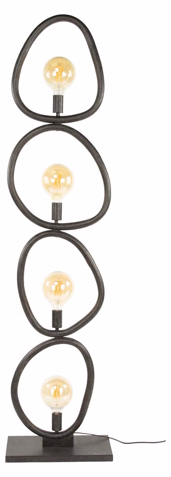 Lampada da terra FURNLUX Pebble Black 40 cm / Colore principale: nero / Dimensioni: 40 x 165 x 20 cm
