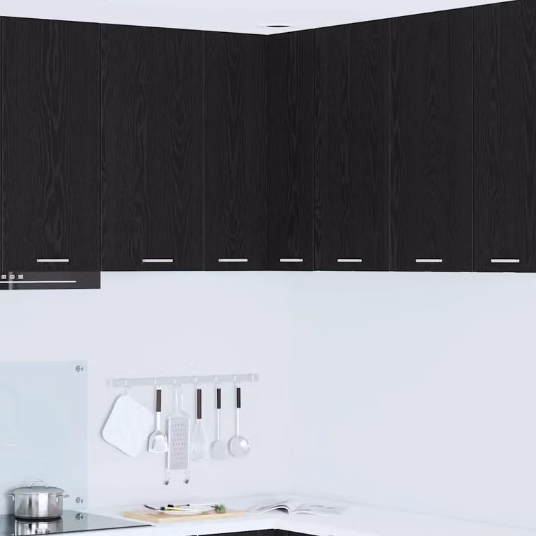 Armadio pensile da cucina moderno vidaXL in nero e bianco L/P/H: 57 x 57 x 80 cm