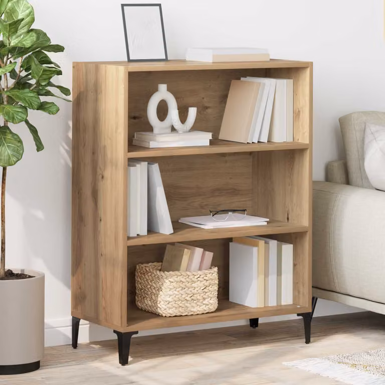 Credenza moderna vidaXL in legno color marrone L: 69,5 cm, P: 32,5 cm, H: 90 cm