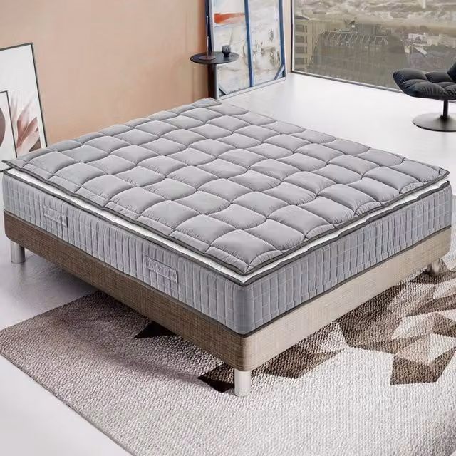 Materasso Singolo Ibrido MaterassieDoghe Grigio con Copertura Rimovibile e Antibatterica L/P/H: 90 x 200 x 27 cm – 1