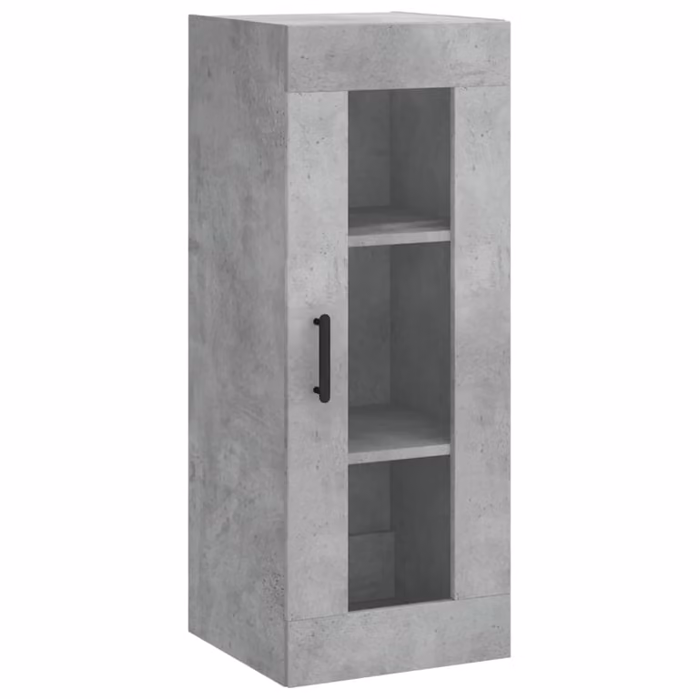 Mobile a Parete Grigio Cemento 34,5x34x90 cm
