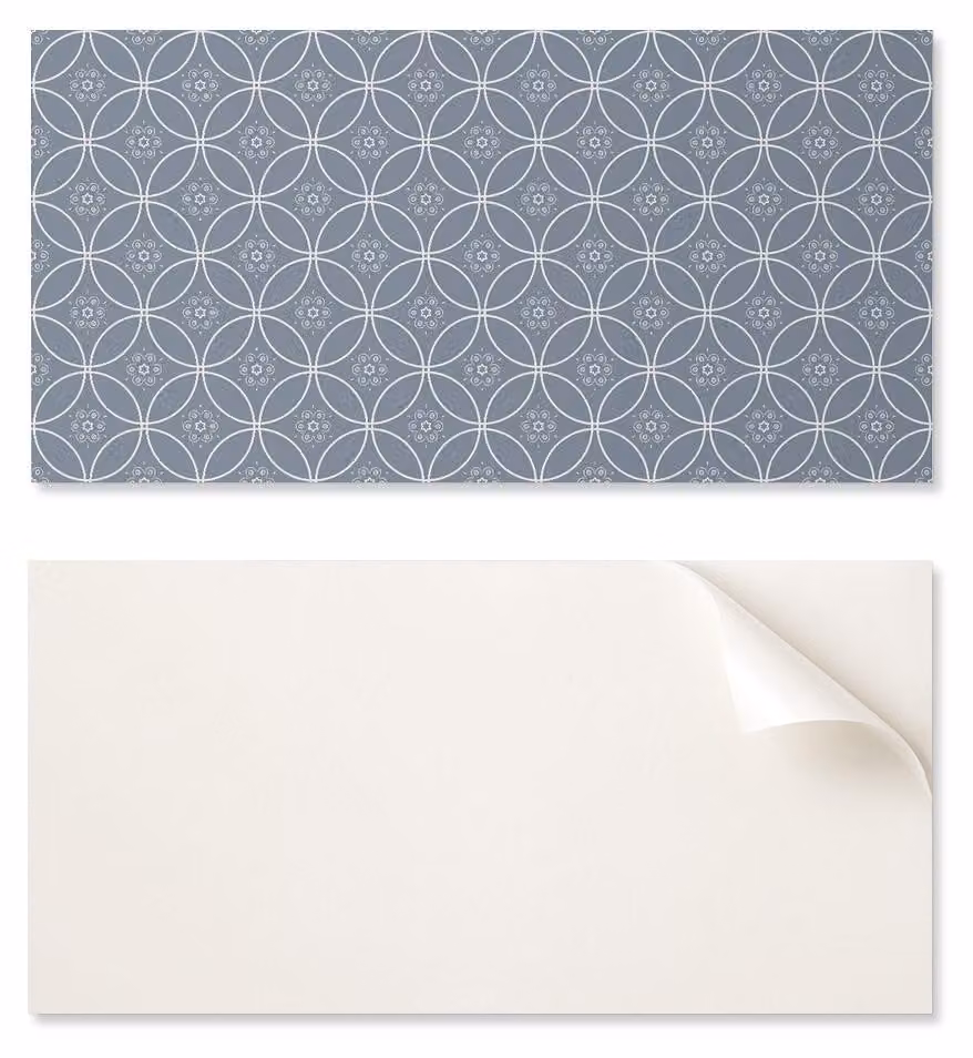 Pannello in vinile autoadesivo con stampa, ideale per bagni, dimensioni 120 x 60 cm, motivo floreale