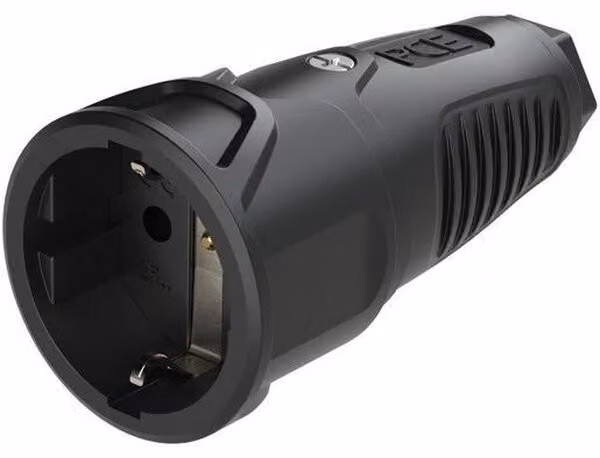 Accoppiamento completo in gomma PCE, 16A, grado di protezione IP20 (codice prodotto: 2520-SS, modello: TAURUS2)