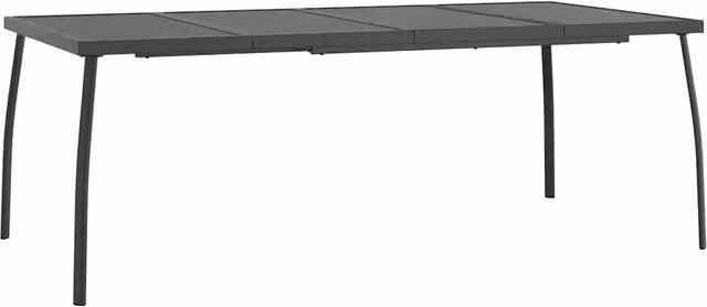 Tavolo da giardino rettangolare estensibile in acciaio antracite L: 200 cm, P: 100 cm, H: 72 cm