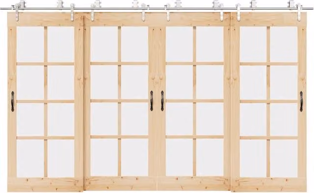 Kit Binari per Porta Scorrevole vidaXL in Acciaio Inossidabile Argento 366 cm