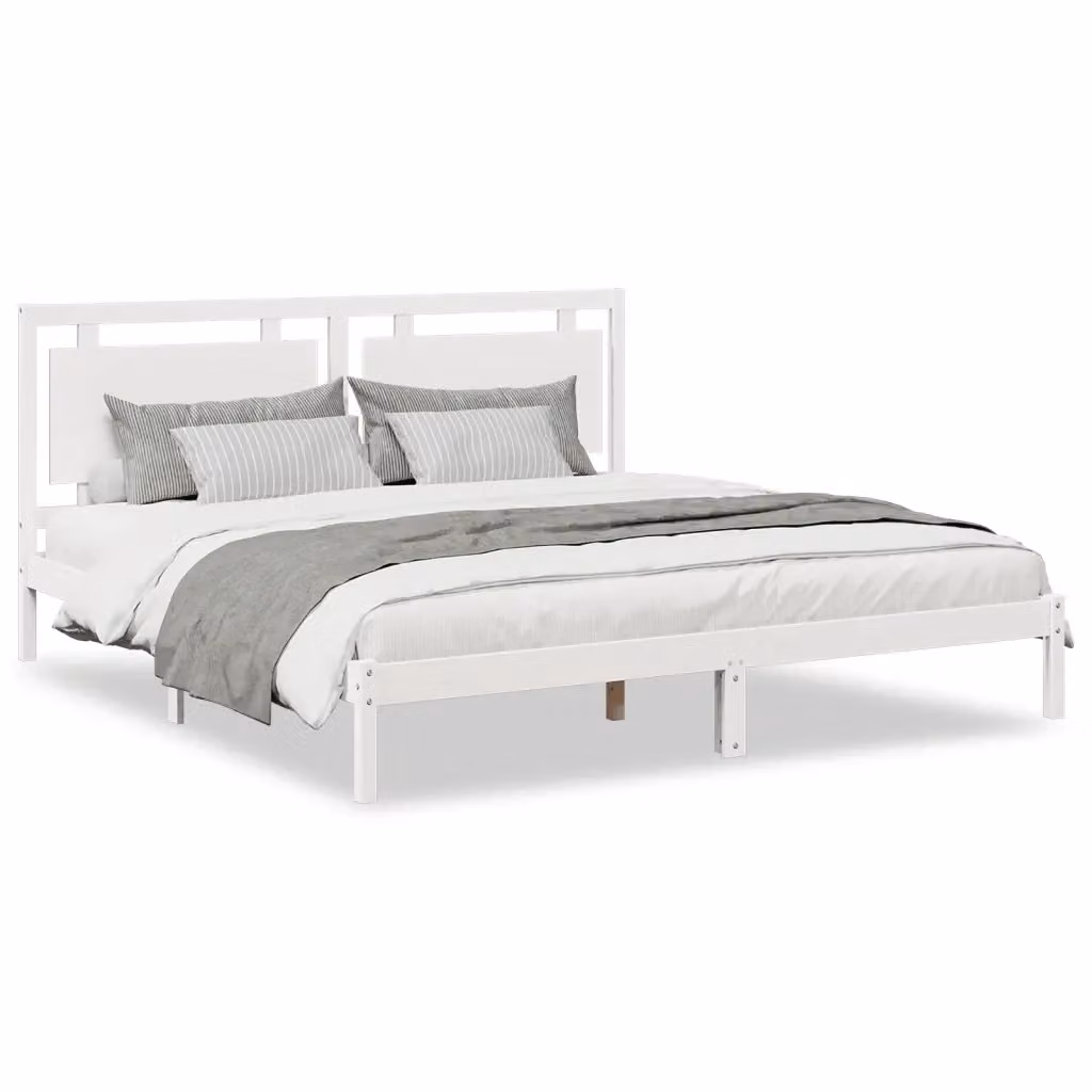 Giroletto Extra Lungo vidaXL in Legno Massello di Pino Bianco 200x220 cm – 2