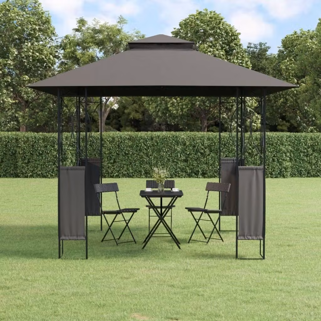 Il Padiglione Living Store con tetto antracite 300x300x270 cm in acciaio