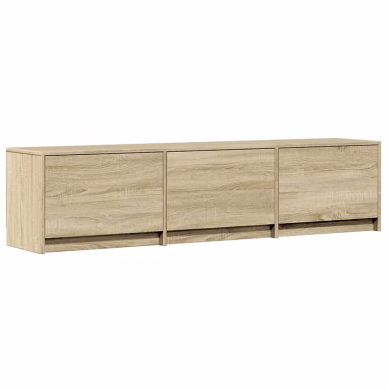 Mobile TV vidaXL in legno ingegnerizzato Sonoma, colore marrone e beige con illuminazione integrata, L: 165 cm, P: 40 cm, H: 34 cm