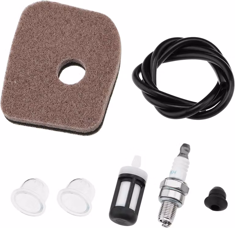Kit filtro dell'aria e candele di accensione, compatibile con i modelli BG56, BG56C e SH56C, ricambi per soffiatori da giardino