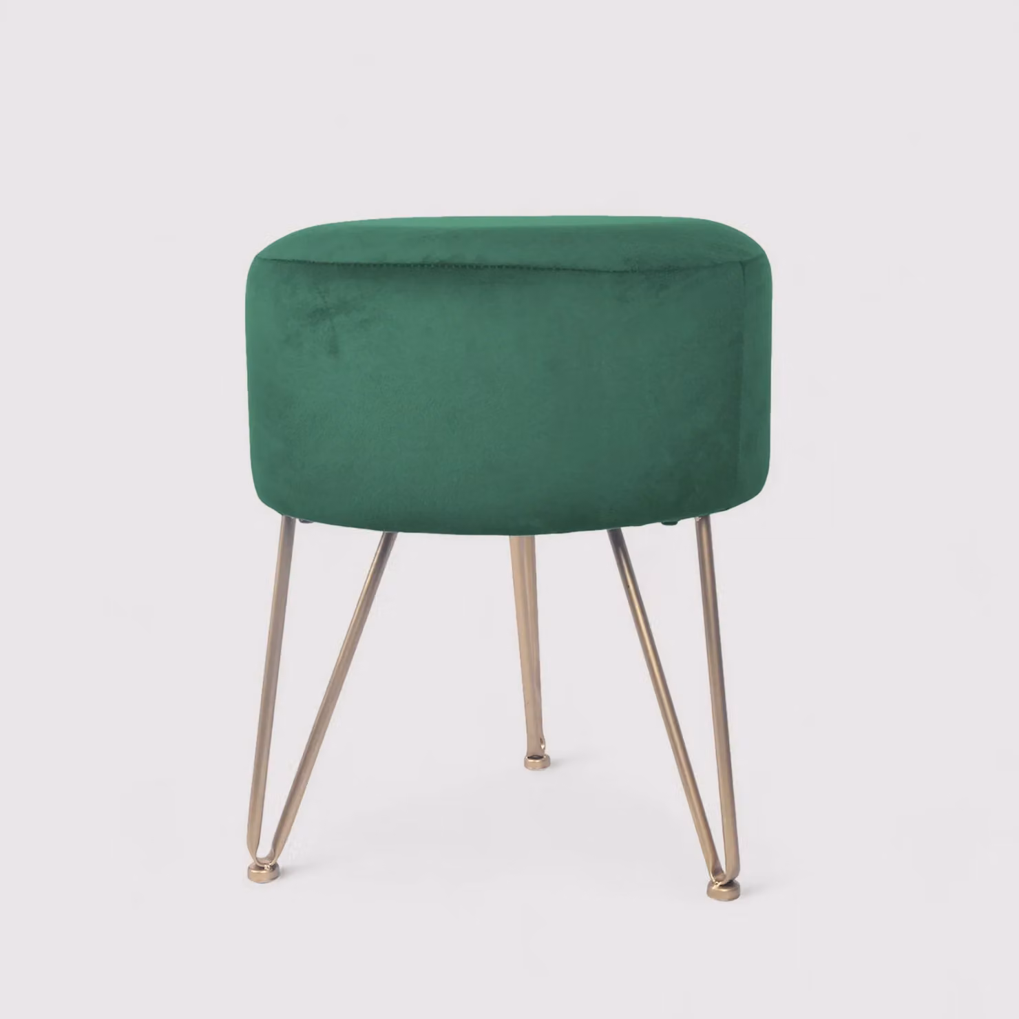 Isatis - Sgabello imbottito verde in stile classico