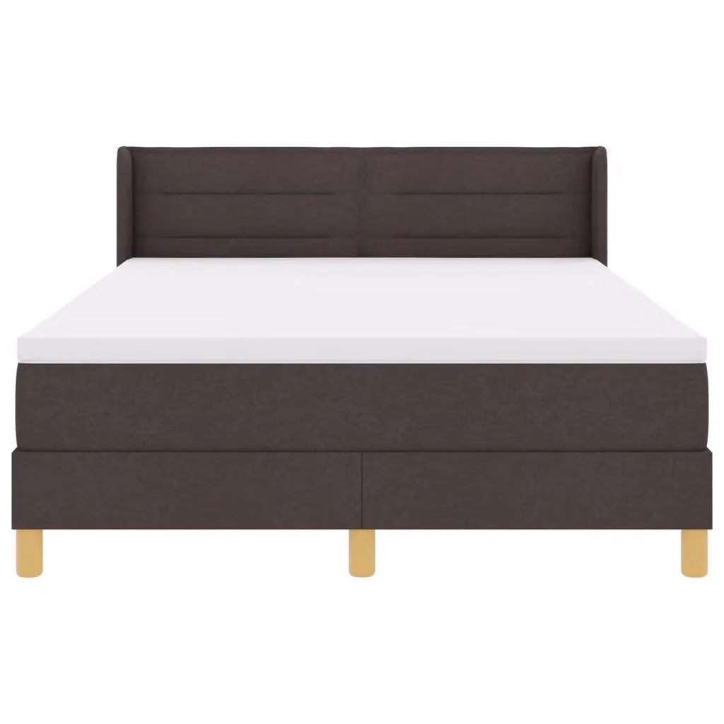 Letto a molle con materasso vidaXL in tessuto marrone con struttura in legno e MDF L/P/H: 140 x 200 cm – 2