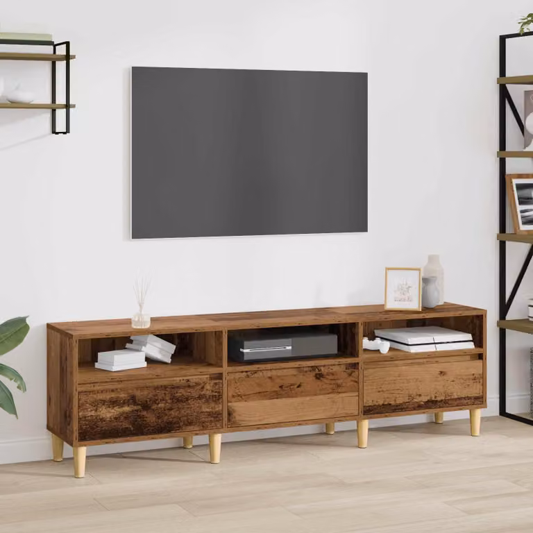 Mobile TV vidaXL in legno vecchio marrone L: 150 cm, P: 30 cm, H: 45 cm