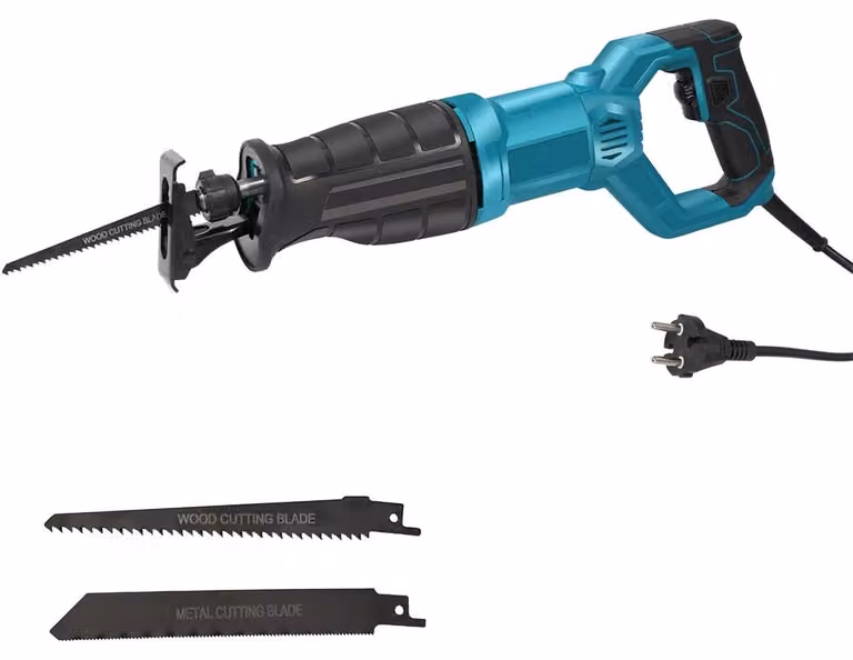 Troncatrice elettrica - 1500 W - 2800 giri/min - Velocità regolabile - Con pulsante di blocco e 2 lame - Spina di tipo europeo