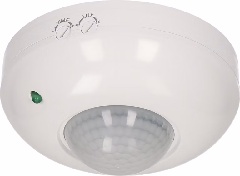 Sensore di movimento PIR 230V 50Hz, 6m, max. 1200W, bianco, ORNO, 360, IP20, infrarossi