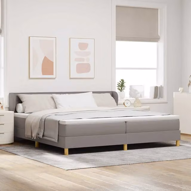 Letto a molle con testiera Talpa 200 x 200 cm Tessuto 3340175