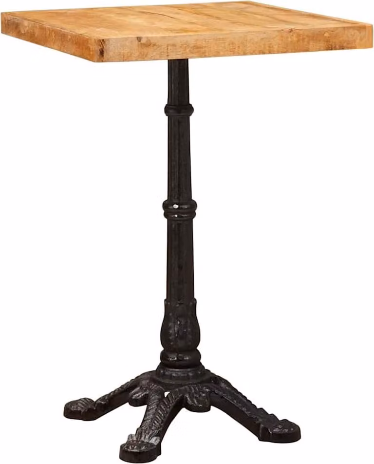 Maison Exclusive - Tavolo da bistrot, 50 x 50 x 76 cm, legno massello di mango, colore marrone, forma quadrata