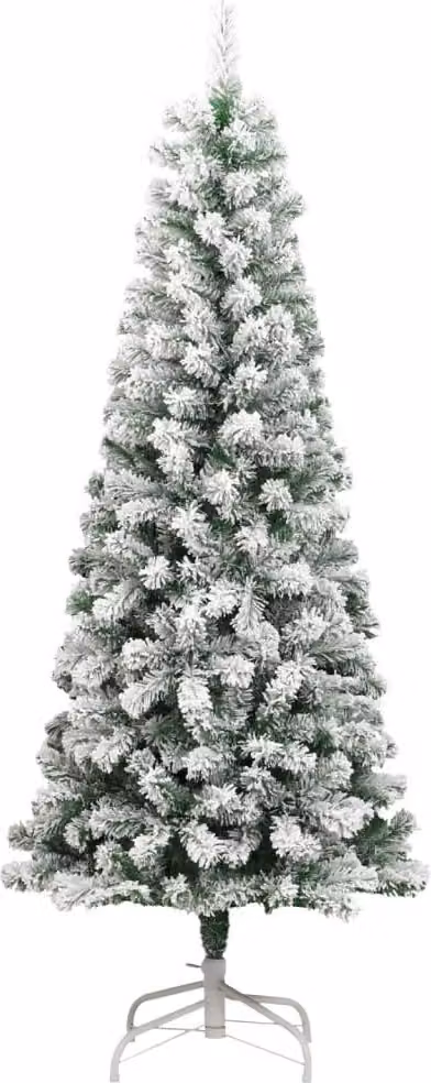 Albero Natale Artificiale Incernierato con Neve Fioccata 240 cm