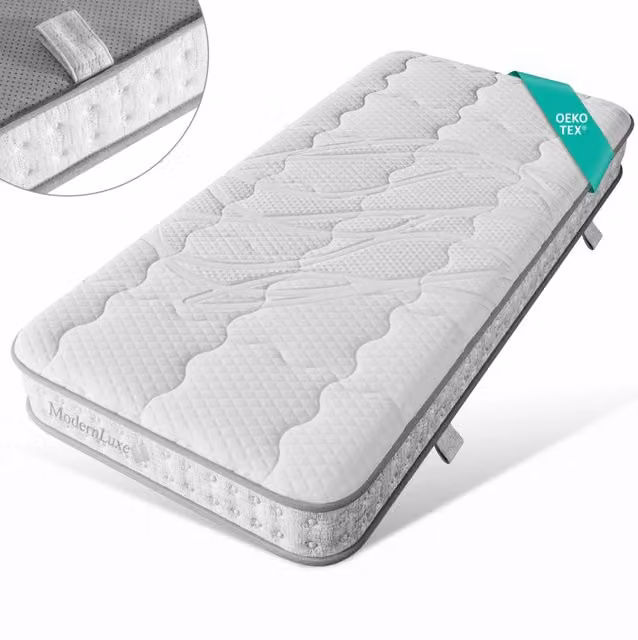 Materasso 7 zone a molle insacchettate 90x190 cm H3; 15 cm; bianco