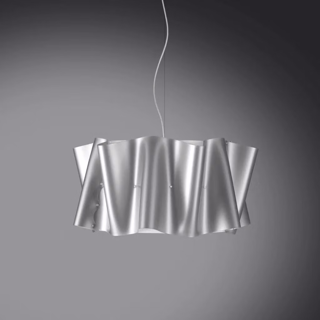 Lampada a sospensione IPERBRIKO in metallo cromato argento L: 50 cm, H: 27 cm – 2