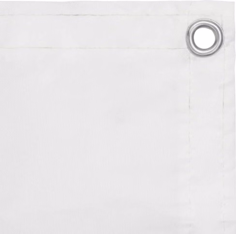 Paravento da Balcone Bianco 90x500 cm in Tessuto Oxford