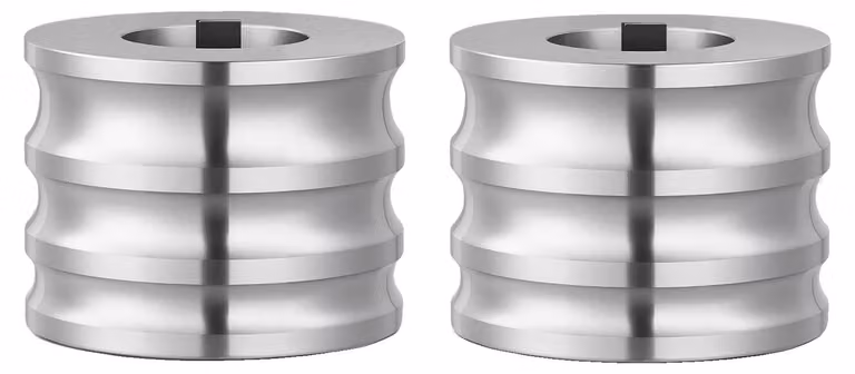 Accessori per rulli di ricambio VEVOR, ideali per laminatoi. Include 2 rulli curvi, 3 dimensioni di scanalature. Accessori per strumenti di creazione di gioielli fai-da-te, realizzati in acciaio legato di alta qualità, adatti per la laminazione di metalli
