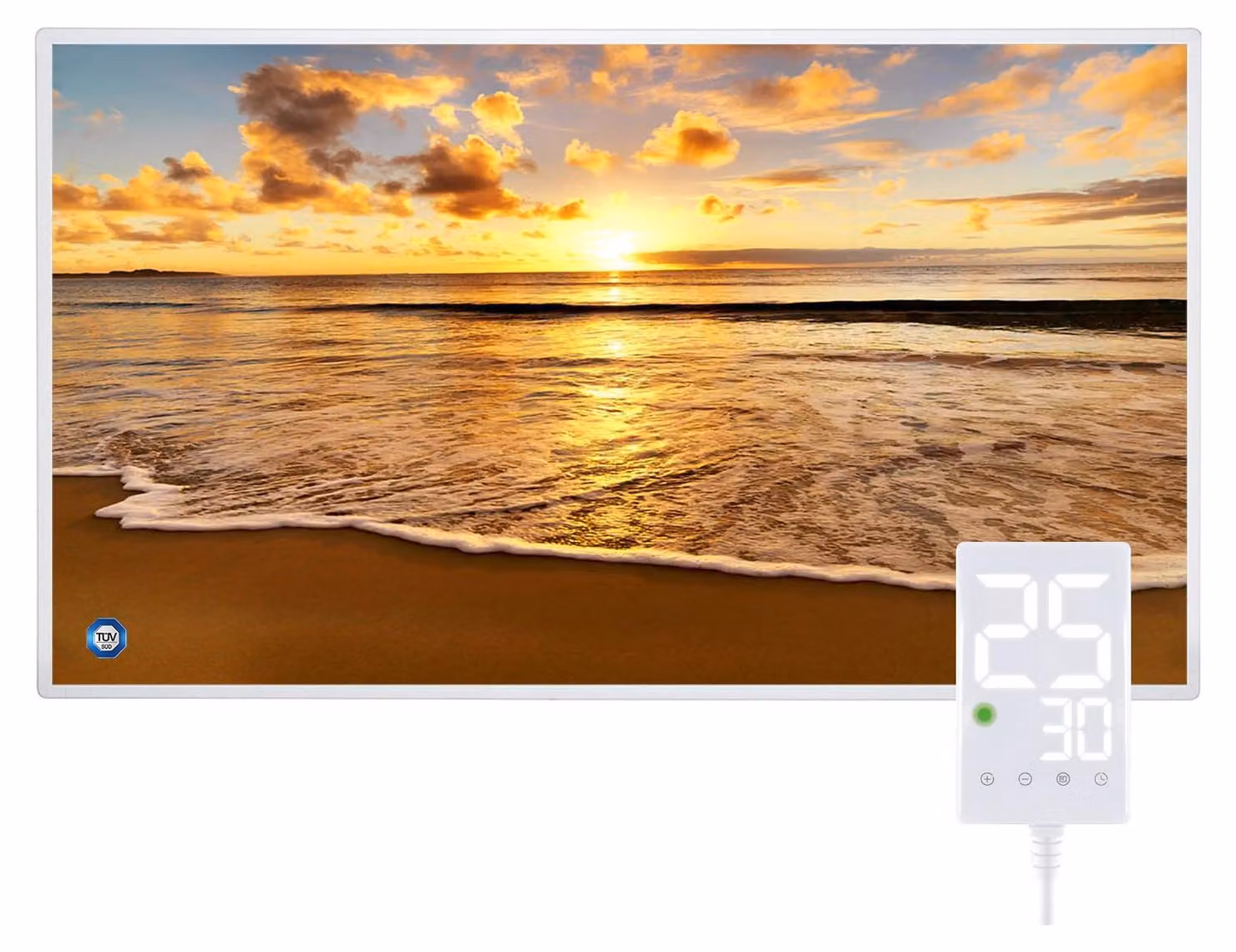 Pannello riscaldante a infrarossi da 500 W - Design a torre - Elettrico - Per uso interno - Termostato touch screen