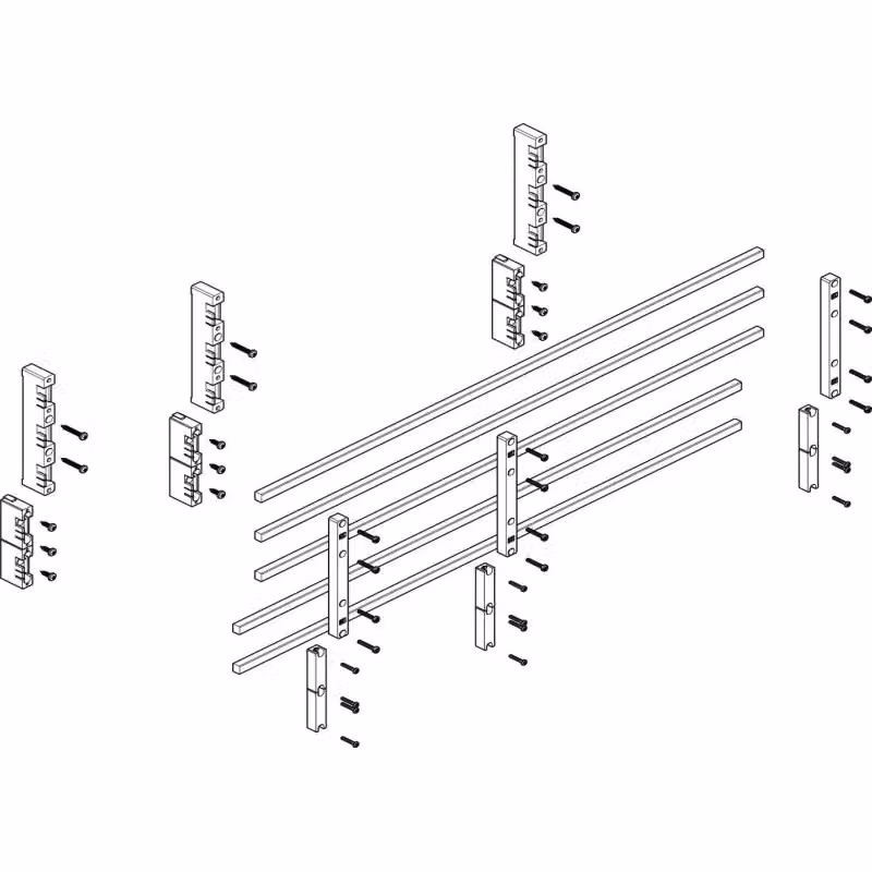 Modulo barra collettrice ABN piatto 3FB/3RE 60 mm con CU 12x10 mm, a 5 poli, EBM 32 mm MFSC33635