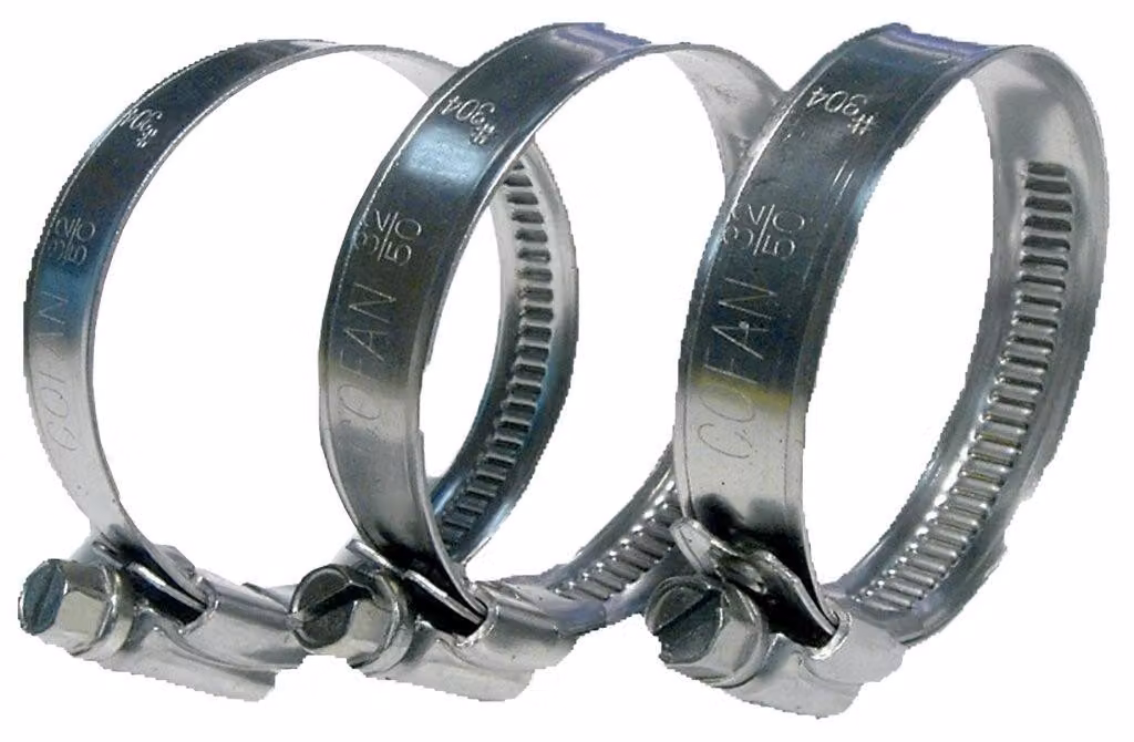 Morsetto per tubi da 40–60 mm, in acciaio inossidabile, con banda da 9 mm, confezione da 1 pezzo