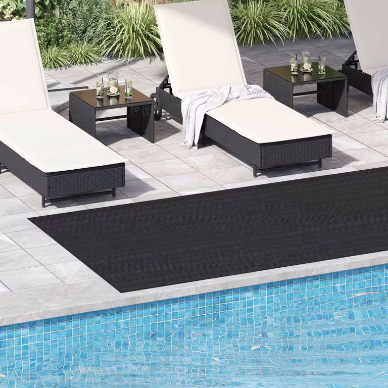 Tappeto in gomma vidaXL nero per giardino e terrazza L: 4 m, P: 1,5 m