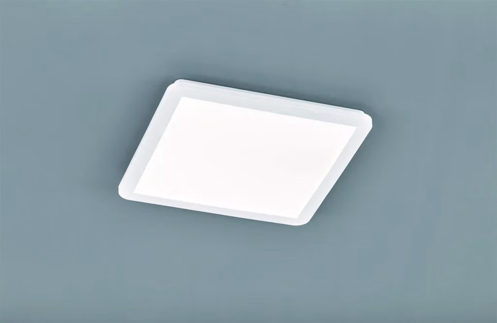 Plafoniera LED Moderna Trio Leuchten GD Trio Bianca, Dimmerabile, Quadrata, per Interno ed Esterno con Grado di Protezione IP44 – 2