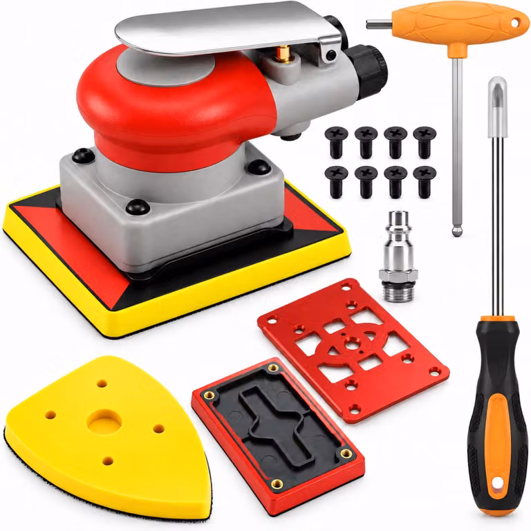 Levigatrice pneumatica multifunzione 3-in-1, 10.000 giri al minuto, attacco aria 1/4"