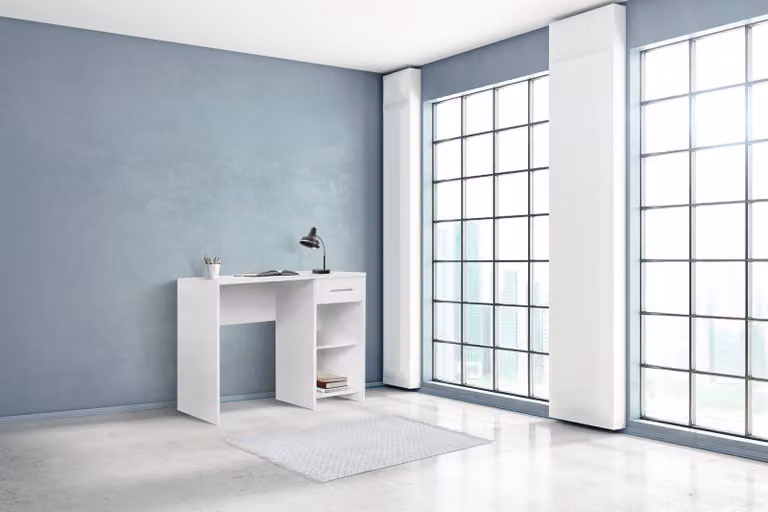 Skye Decor, Cms-505-Bb-1, Scrivania, Bianco, Cartoncino rivestito al 100 % di melamina, 90 x 52 x 75 cm