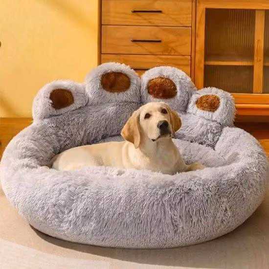 Cuccia in morbido tessuto per cani di taglia piccola e media - Cuscino avvolgente per cani e gatti per dormire in inverno - Design antiscivolo