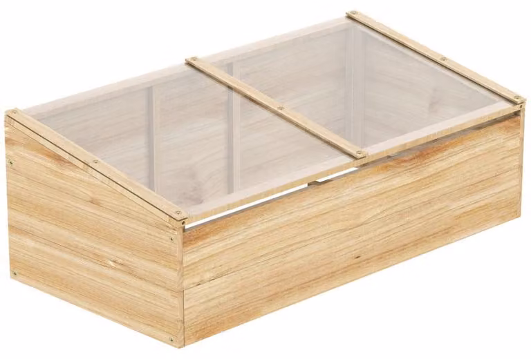 Serra Kweekkas, dimensioni 100x50x35 cm - Struttura in legno di abete - Pannelli in policarbonato - Tetto apribile con sistema di ventilazione
