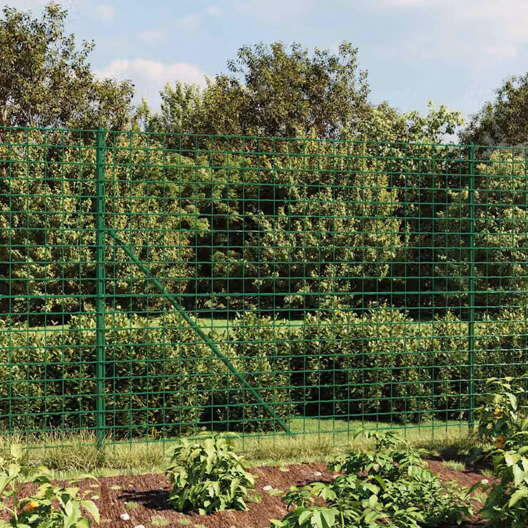 Recinzione Metallica vidaXL in Acciaio Zincato e Rivestimento PVC Verde 2 x 25 m